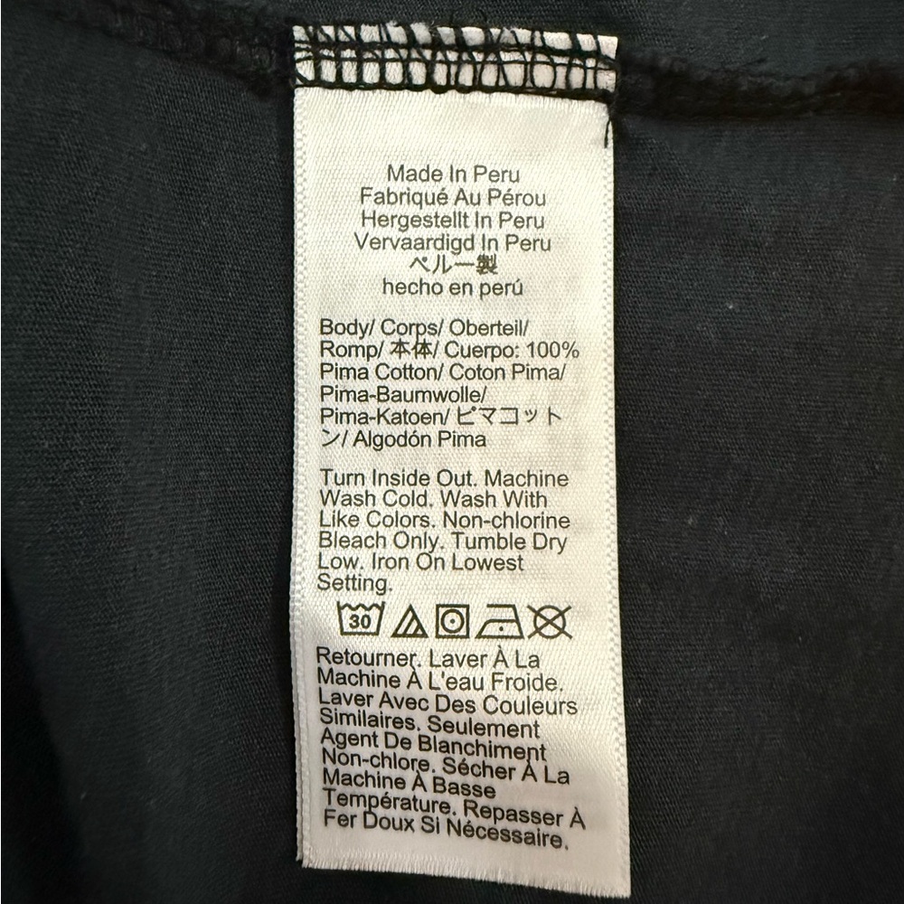 J. Crew Pima Cotton Slim-Fit T-shirt Short Sleeve Black Size S - Picture 6 of 6